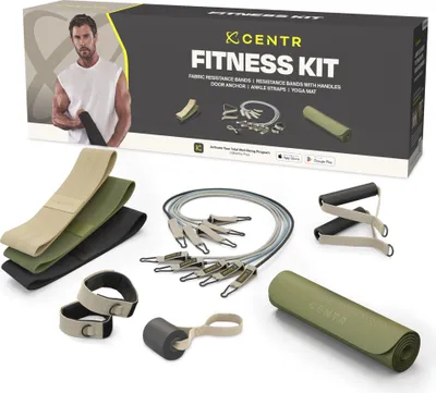 Produktbild von Centr Fitness Kit Widerstandsband-Set mit Yogamat, Türanker & Tasche