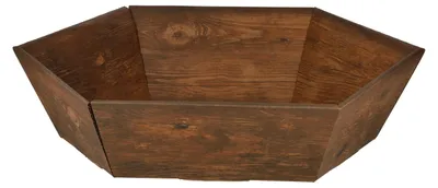 Produktbild von Präsentkorb Sechseck VINTAGE Holzoptik groß 41,5x46,5x15,5 cm