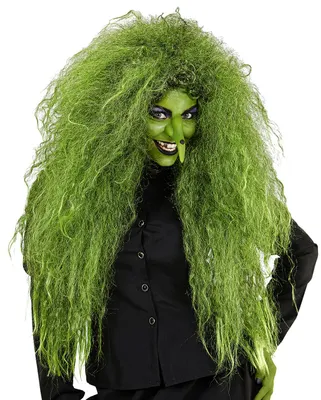 Produktbild von Wilde Hexen Perücke Grün als Kostümzubehör für Halloween & Fasching