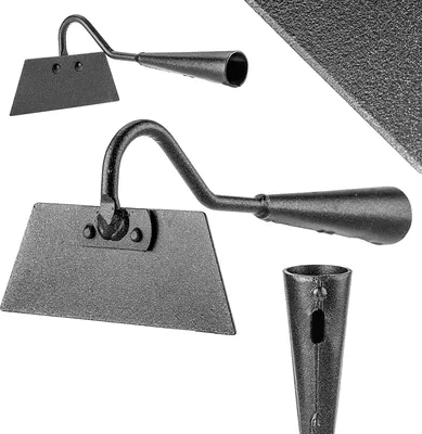 Produktbild von KADAX Gartenhacke ohne Stiel, Hacke in Trapezform, Schwarz, 14 cm