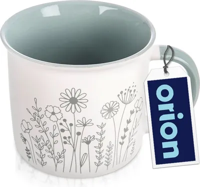 Produktbild von Orion Porzellanbecher Kaffeetasse Teetasse Becher Kaffeebecher Teebecher Porzellantasse Tasse aus Porzellan 400 ml