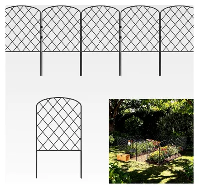 Produktbild von Teichzaun Gartenzaun Komplettset Metall 25 Zaunelemente