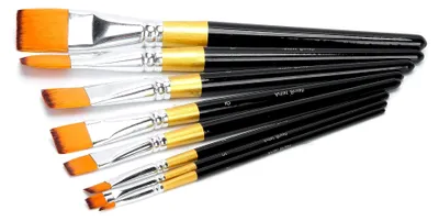 Produktbild von 8-teiliges Pinselset aus Nylon für Acryl- und Aquarellmalerei für Einsteiger