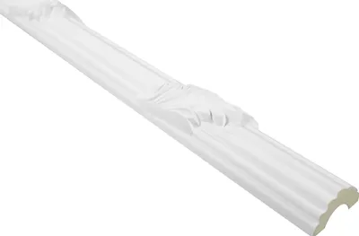 Produktbild von GRAND DECOR Stuckleisten Wand flach Barock Stil, PolyurethanHartschaum weiß - 2m Wandleisten gemustert Stuckrahmen Stuck Bilderrahmen (10 Meter CR903)