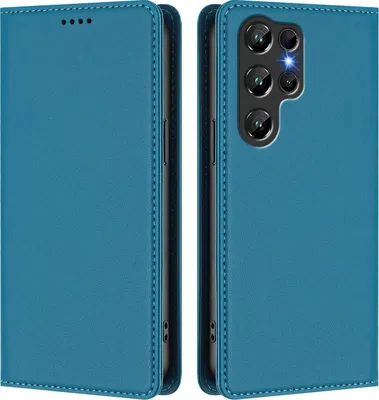 Produktbild von Handyhülle für Oukitel C61 / C61 Pro, Kunstleder Klapphülle Stoßfeste Magnetische Hülle mit Ständer Blau
