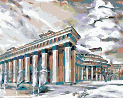 Produktbild von Zuty - Malen nach Zahlen - GRIECHISCHES BAUWERK, 40x50 cm, ohne Keilrahmen