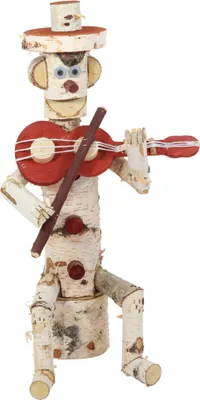 Zdjęcie produktu dla Figurka drewniana do ogrodu z brzozy SKRZYPEK 55cm ozdoba ogrodowa