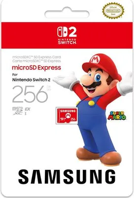 Produktbild von Nintendo Switch 2 mircoSD EXPRESS Card 256 GB Samsung Mario Design