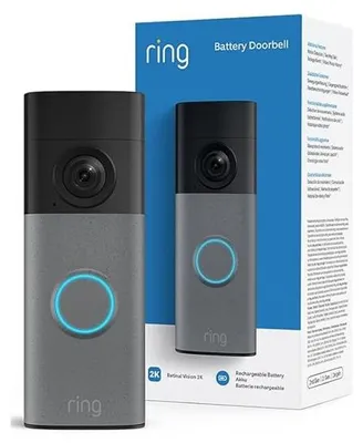 Produktbild von Ring Battery Video Doorbell (newest generation), Schwarz, Grau, Haus, Büro, 1920 x 1920 Pixel, 140°, 140°, 140°