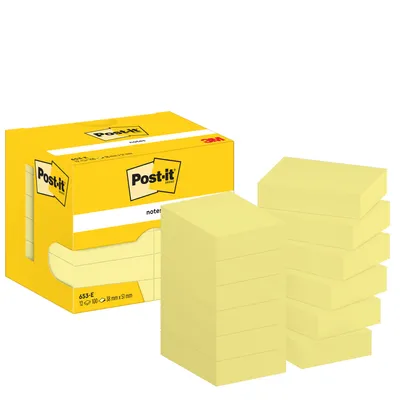 Produktbild von Post-It 7100290163, Rechteck, Gelb, Papier, 51 mm, 38 mm, 100 Blätter