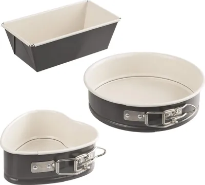 Produktbild von DR.OETKER Mini-Backform Exclusive (Springform, Springform Herz, Kastenform) 3er Set