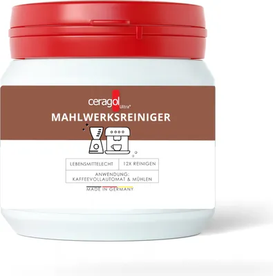Produktbild von ceragol ultra Mahlwerksreiniger, 200g - Mühlenreiniger für alle Kaffeevollautomaten und Mühlen, Reinigungsbohnen für 12 Anwendungen