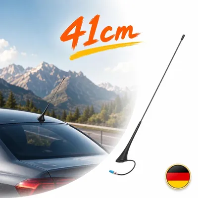 Immagine prodotto di Antenna universale per auto, antenna da tetto, 41 cm, antenna a stelo FM/AM, antenna a stelo per veicoli