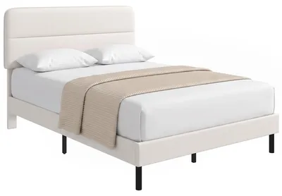 Produktbild von HOMCOM Bettgestell 140x200 cm mit verstellbarem Kopfteil, 12 Sperrholzlatten