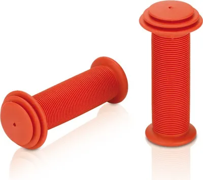 Produktbild von XLC GR-G18 Kindergriffe mit Prallschutz, Lamellen, 100 mm, Ø 22 mm, rot (1 Paar)