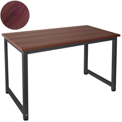 Produktbild von Tisch Computertisch PC Schreibtisch Bürotisch 120 x 60 cm Teak Schwarz Kingpower