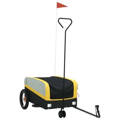 Obrázek produktu pro vidaXL Přívěs na jízdní kolo černožlutý 30 kg železa