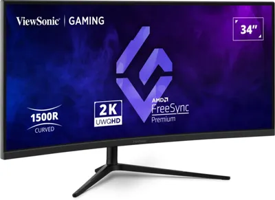 Image de Viewsonic VX3418C-2K, 86,4 cm (34"), 3440 x 1440 px, UltraWide Quad HD, Noir