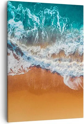Produktbild von Bild auf Leinwand - Leinwandbild - Einteilig - Sand Wasser Strand - 50x70cm - Wand Bild - Wanddeko - Wandbilder - Leinwanddruck - Wanddekoration - Leinwand bilder - Wandbild - PA50x70-5021