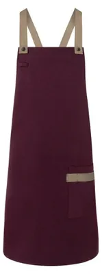 Produktbild von Karlowsky - "Urban-Look" Latzschürze, Kreuzgurt und Tasche LT6068 (Einheitsgröße) (Aubergine)