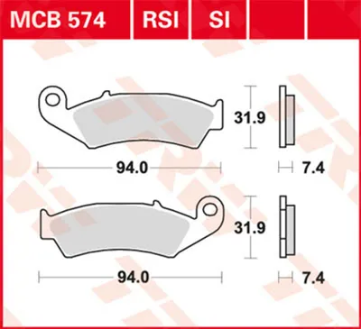 Produktbild von TRW Bremsbelagsatz MCB574 XL250R MD11 KX125 WR125