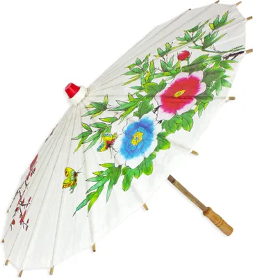 Zdjęcie produktu dla Azjatycki parasol kolorowy dodatek do kostiumu 60 cm - jeden rozmiar