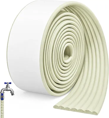 Imagen del producto de Aislamiento para tuberías, 8 cm de diámetro, 5 metros de longitud, color blanco, para uso en exteriores, aislamiento térmico