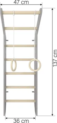 Obrázek produktu pro Gymnastický Žebřík Toddler Šedý