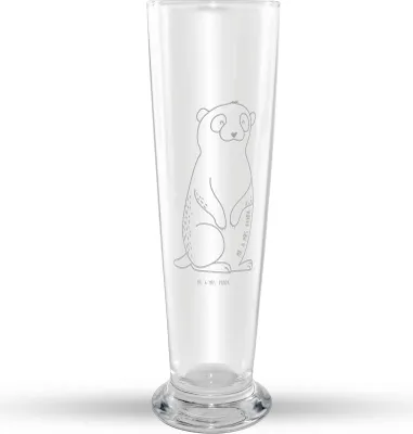 Produktbild von Mr. & Mrs. Panda Bierglas Erdmännchen - Transparent - Geschenk, Bier Glas, Mr Mrs Weizenglas, Afrika, Weizenbier, Weizen, Weltreise, Spruch, Roadtrip, Traveling
