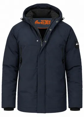 Produktbild von OneRedox Herren Winterjacke mit Kapuze als Pufferjacke - Steppjacke Herren Outdoor Jacke für den Winter mit Fleece-Gefütterter Kapuze