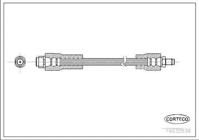 Produktbild von CORTECO 19032836 Bremsschlauch Vorne passend für MERCEDES-BENZ VANEO (414)