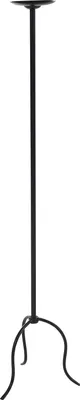 Produktbild von BELIANI Boden Kerzenhalter Schwarz aus Eisen 120 cm Elegant Moderner Stil Dekoration Stehender Bodenkerzenständer Kerzenleuchter