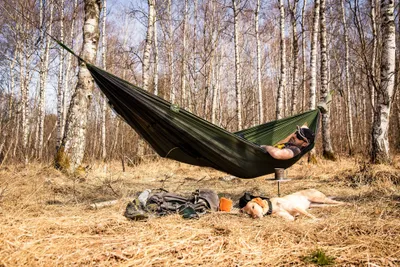 Produktbild von AMAZONAS Adventure Hero XXL, Hängende Hängematte, 150 kg, 1 Person(en), Nylon, Grün, Gelb, 1600 mm