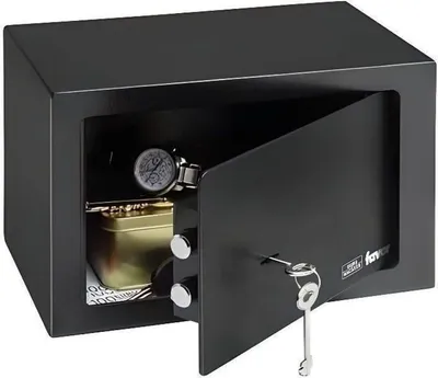 Produktbild von Burg Wächter Möbeltresor mit Schlüssel, Favor, 10,2 l, 4,1 kg, S3 K, schwarz, FAVOR S3 K, HxBxT: 200 x 310 x 200 mm