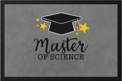 Produktbild von Master of Science Fußmatte Abschluss Geschenk Studium Absolvent Masterabschluss Studium Uni
