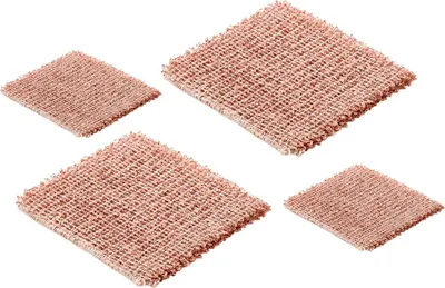 Produktbild von 4er Set Kupfertücher Topfreiniger Kupfertuch Kupferlappen 2 Stück 15×15 cm + 2 Stück 25 x 25 cm