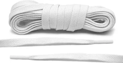 Produktbild von The Kicks Don Wachsschnürsenkel flach - 100 cm - Weiß - 8 mm