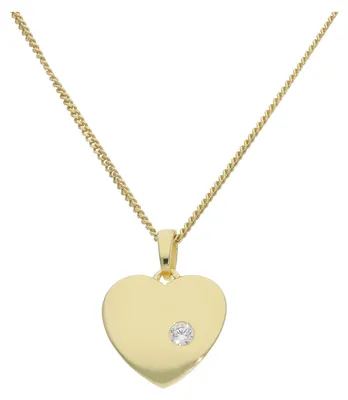 Produktbild von Herzanhänger Silber Gold plattiert Zirkonia JL20-02-1357 JuwelmaLux