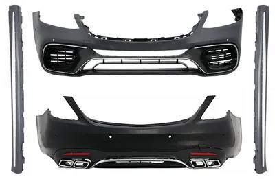 Image de Kit carrosserie pour Mercedes Classe S W222 (restylée) 2013-2017 : pare-chocs et jupes latérales.