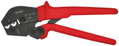 Produktbild von KNIPEX 97 52 23 Crimpzange auch für Zweihandbedienung mit rutschhemmenden Kunststoff-Hüllen brüniert 250 mm