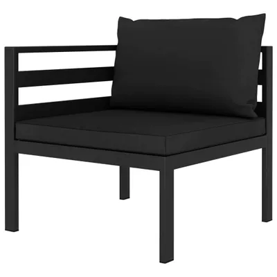 Produktbild von vidaXL 2-tlg. Garten-Sofagarnitur mit Auflagen Aluminium Anthrazit