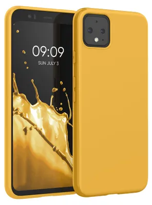 Produktbild von kwmobile Handyhülle für Google Pixel 4 Hülle - TPU Case - Kabelloses Laden - Schutzhülle Cover in Honiggelb