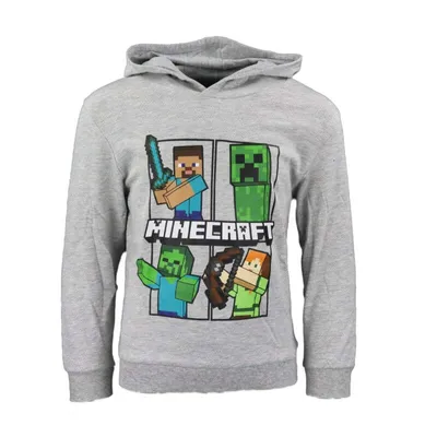 Produktbild von Minecraft Creeper Kinder Pullover – Grau / 116