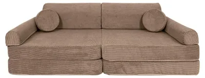 Zdjęcie produktu dla 8-częściowa modułowa sofa dziecięca z aksamitu SLIMCORD z pianką OEKO-TEX do zabawy