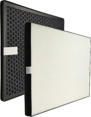 Produktbild von vhbw 2-teiliges Filter-Set kompatibel mit Philips AC1214, AC1215, AC1217, AC1217i, AC2729, AC1214/10 Luftreiniger - HEPA-Filter, Aktivkohlefilter
