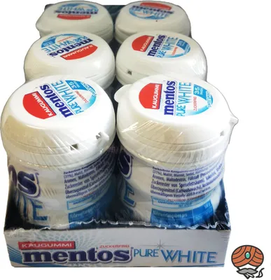 Produktbild von Mentos Pure White Kaugummi, Zuckerfrei, 6x 70g