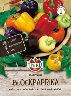 Produktbild von SPERLI Paprikasamen Blocky Mix F1 Capsicum annuum 7 Pflanzen