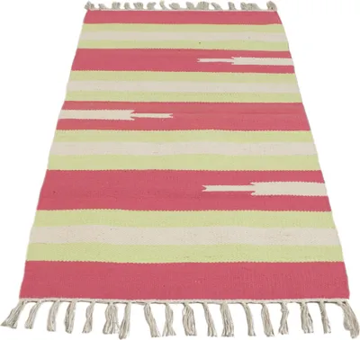Immagine prodotto di Kilim indiano autentico moderno e originale, fatto a mano, 80x50 cm