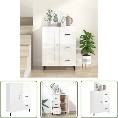 Produktbild von The Living Store Sideboard Hochglanz-Weiß 69,5x34x90 cm Holzwerkstoff