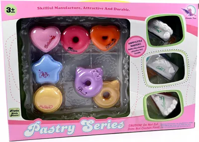 Produktbild von Spielzeug Süßigkeiten Set Gebäck Donuts Kekse Kaufladen Zubehör Kinderküche Dessert